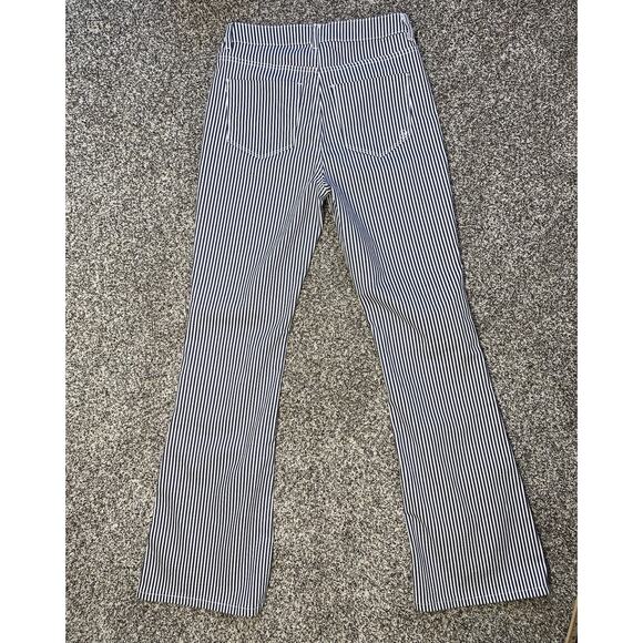 Indigo Rein Jeans Womens Size 9 Blue White Stripe Casual Flare Bell Bottom Pants - Picture 2 of 8